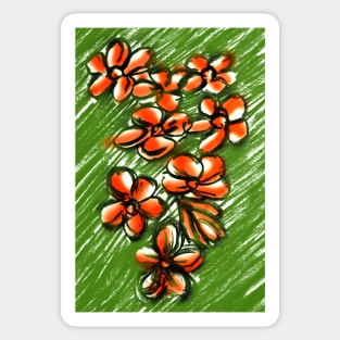 Frangipani Flower Bunch Sticker